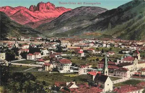 AK / Ansichtskarte Gries  Bozen BOLZANO Suedtirol IT Panorama Blick gegen Rosengarten Dolomiten