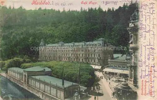 AK / Ansichtskarte Karlsbad Eger KARLOVY VARY CZ Café Pupp