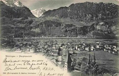 AK / Ansichtskarte Meiringen BE Panorama Berner Alpen