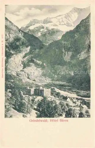 AK / Ansichtskarte Grindelwald BE Panorama Hôtel Baeren Berner Alpen
