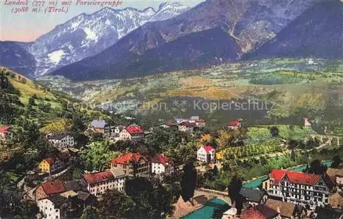 AK / Ansichtskarte Landeck  Tirol AT Panorama Blick gegen Parseiergruppe