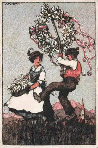 AK / Ansichtskarte INNSBRUCK Tirol AT Innsbrucker Blumentag 1913 Offizielle Festkarte Kuenstlerkarte