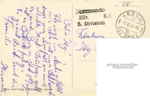 AK / Ansichtskarte Allmend Aeschi Spiez BE Panorama Blick nach Aeschiried