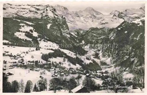AK / Ansichtskarte Wengen  BE Winterpanorama Berner Alpen