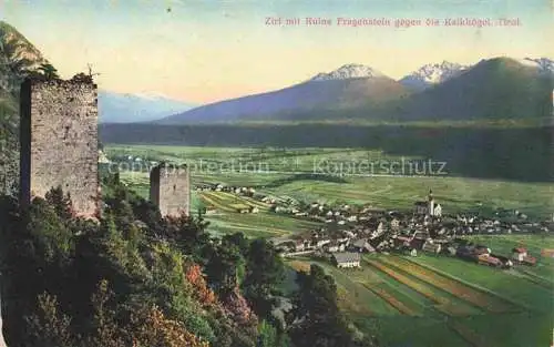 AK / Ansichtskarte Zirl Oberinntal Tirol AT Panorama Ruine Fragenstein gegen die Kalkkoegel