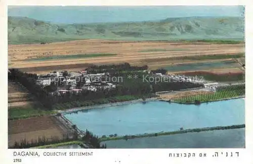 AK / Ansichtskarte Dagania Israel Panorama Colletive Settlement aerial view
