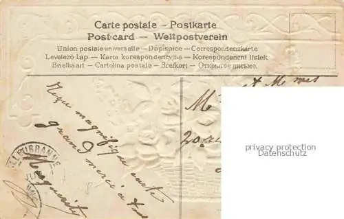 AK / Ansichtskarte Rosen Roses Rosas-- Rot Koerbchen  