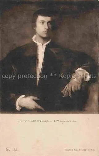AK / Ansichtskarte VECELLI Titien Kuenstlerkarte L Homme au Gaut Union Postale Universelle 