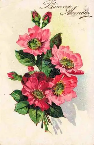 AK / Ansichtskarte Rosen Roses Rosas-- Rot 