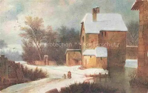 AK / Ansichtskarte TOEPFFER Adam W. Kuenstlerkarte Winterlandschaft 