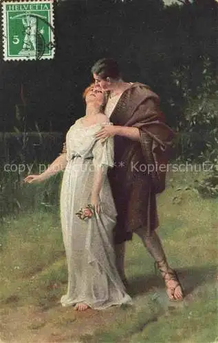 AK / Ansichtskarte SCHRoeDTER G. Kuenstlerkarte Der erste Kuss