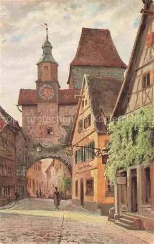 AK / Ansichtskarte DEHIO V. Kuenstlerkarte Rothenburg o. d. T. Roedergasse Markusturm 