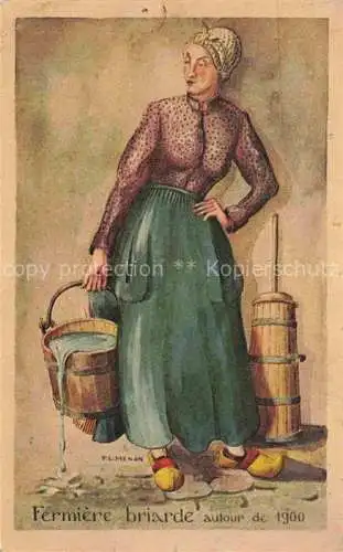 AK / Ansichtskarte MENON P. L. Kuenstlerkarte Fermiere briarde Frau 