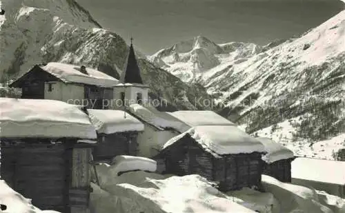 AK / Ansichtskarte La Sage Evolene Val d Herens VS Winterpanorama Pigne d'Arolla