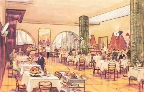 AK / Ansichtskarte MILANO Mailand IT Piazza del Duomo Nuovo Ristorante Commercio