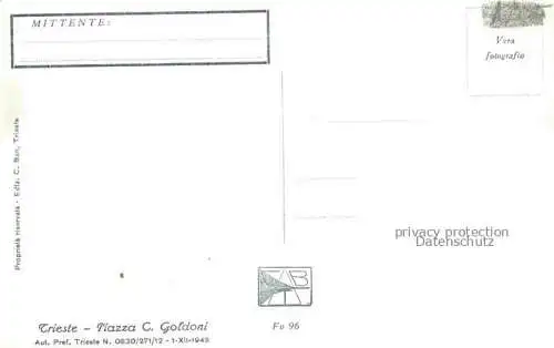 AK / Ansichtskarte TRIESTE Triest IT Piazza C Goldoni