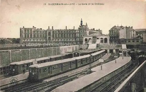 AK / Ansichtskarte St-Germain-en-Laye 78 Yvelines La Gare et le Chateau