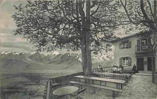 AK / Ansichtskarte Meldegg 645m Walzenhausen Appenzell AR mit Scesaplana und Saentiskette