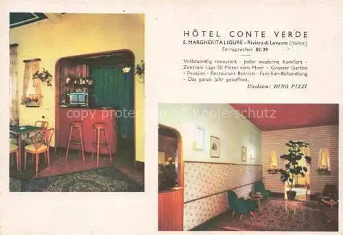 AK / Ansichtskarte S Margherita San Margherita Ligure IT Hôtel Conte Verde Restaurant Foyer