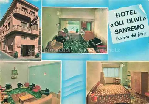 AK / Ansichtskarte SANREMO San Remo Liguria IT Hotel Gli Ulivi Fremdenzimmer Aufenthaltsraum