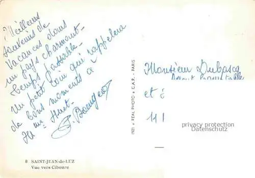 AK / Ansichtskarte SAINT-JEAN-DE-LUZ Bayonne 64 Pyrenees-Atlantiques Vue vers Ciboure