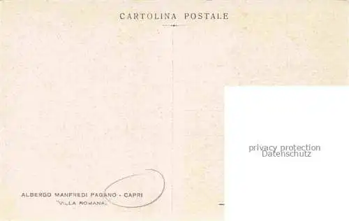 AK / Ansichtskarte CAPRI Golfo di Napoli Campania IT Albergo Manfredi Pagano