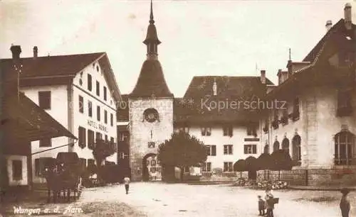 AK / Ansichtskarte Wangen Aare BE Ortszentrum Stadttor Hotel