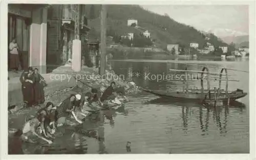 AK / Ansichtskarte LUGANO Lago di Lugano TI Waschtag