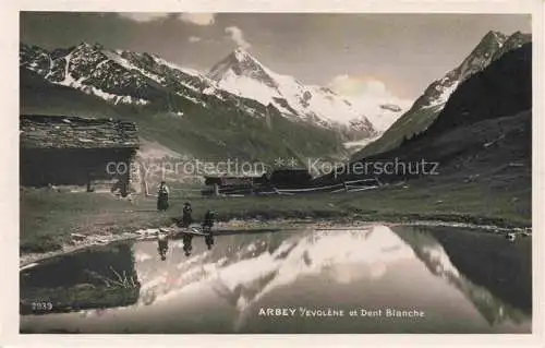 AK / Ansichtskarte Arbey-sur-Evolene Herens VS Panorama Lac et Dent Blanche