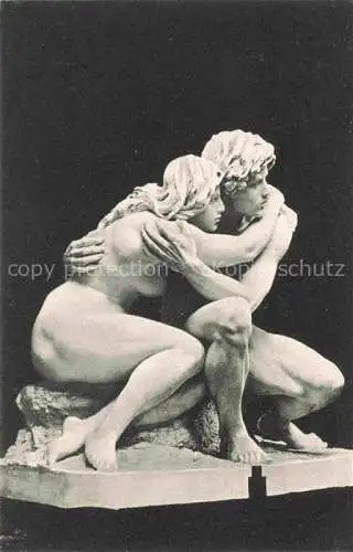 AK / Ansichtskarte PETERSEN H. F. Gyde Skulpturen Adam og Eva 