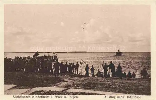 AK / Ansichtskarte Wiek Ruegen Ausflug nach Hiddensee Saechsisches Kinderheim