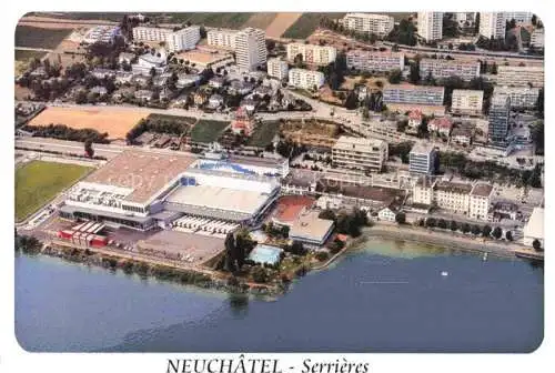 AK / Ansichtskarte Serrieres  Neuchatel NE Fliegeraufnahme