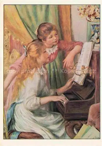 AK / Ansichtskarte RENOIR Pierre-Auguste (1841-1919) Kuenstlerkarte Jeunes Filles au piano
