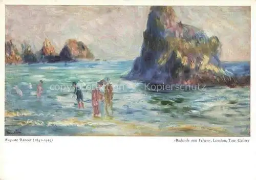 AK / Ansichtskarte RENOIR Pierre-Auguste (1841-1919) Kuenstlerkarte Badende mit Felsen London