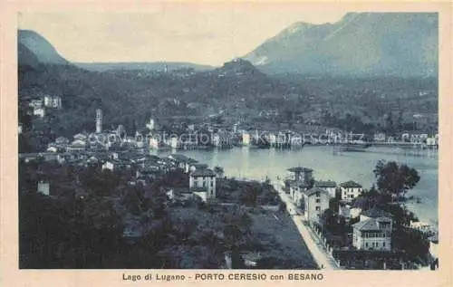 AK / Ansichtskarte Porto Ceresio Lago di Lugano IT Panorama con Besano