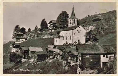 AK / Ansichtskarte Chandolin Sierre VS Dorfansicht mit Kirche
