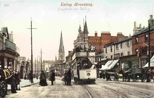 AK / Ansichtskarte Ealing LONDON UK Broadway tram