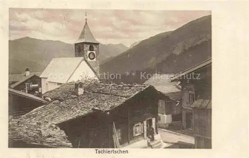 AK / Ansichtskarte Tschiertschen Plessur GR Dorfansicht mit Kirche