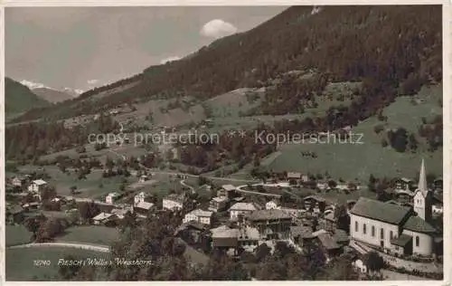 AK / Ansichtskarte Fiesch Goms VS Panorama Blick gegen Weisshorn