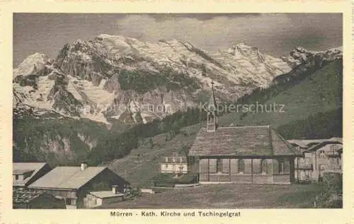 AK / Ansichtskarte Muerren BE Kath Kirche und Tschingelgrat