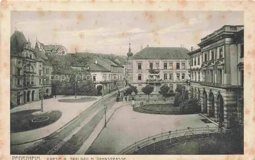 AK / Ansichtskarte PFORZHEIM BW Partie beim Saalbau mit Jahnstrasse Feldpost