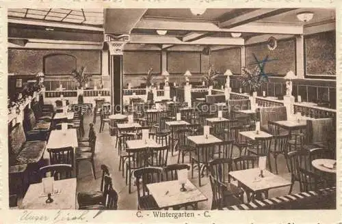 AK / Ansichtskarte WueRZBURG Bayern Central Hotel Wintergarten