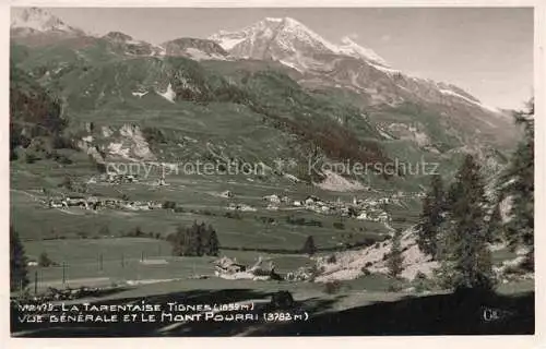 AK / Ansichtskarte La Tarentaise 1659m Tignes Albertville 73 Savoie Vue generale et le Mont Pourri