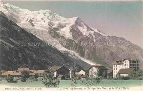 AK / Ansichtskarte CHAMONIX 74 Haute-Savoie Village des Praz et le Mont Blanc
