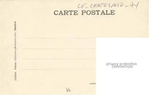 AK / Ansichtskarte Le Chatelard Chamonix-Mont-Blanc 74 Haute-Savoie et la Vallee de Finshauts