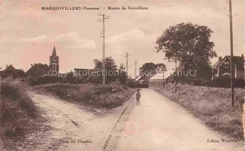 AK / Ansichtskarte Marquivillers Montdidier 80 Somme Route de Grivillers