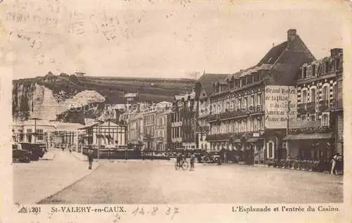 AK / Ansichtskarte St-Valery-en-Caux Saint-Valery-en-Caux DIEPPE 76 Seine-Maritime Esplanade et l'entree du Casino