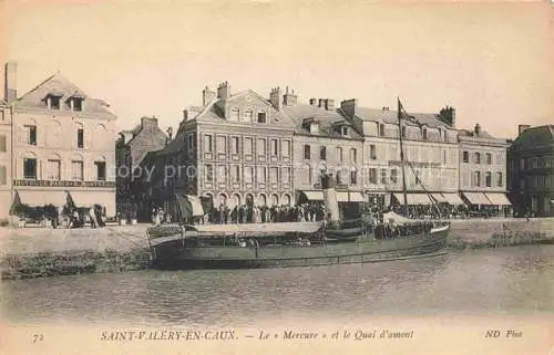 AK / Ansichtskarte Saint-Valery-en-Caux St-Valery-en-Caux 76 Seine-Maritime Le Mercure et le Quai d'amont