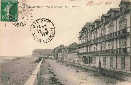 AK / Ansichtskarte Pourville-sur-Mer 76 Seine-Maritime Vue de la Plage et de la Terrasse