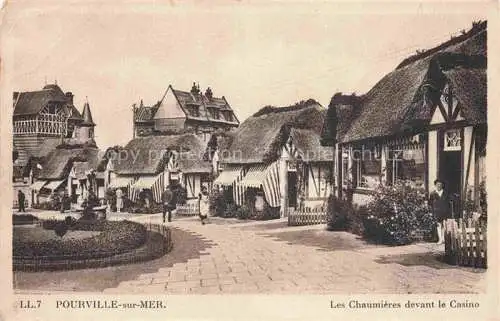 AK / Ansichtskarte Pourville-sur-Mer 76 Seine-Maritime Les Chaumieres devant le Casino